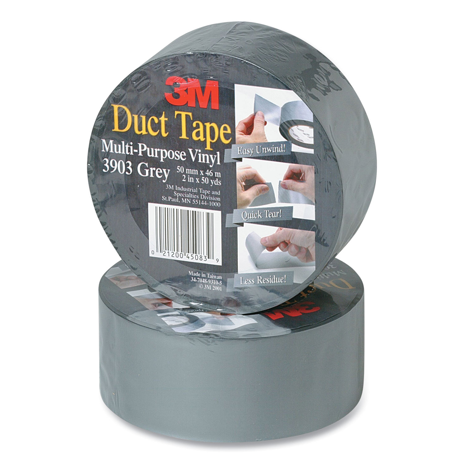 3M 4 x 50 yd. Duct Tape, White - 4-50-3903-WHITE