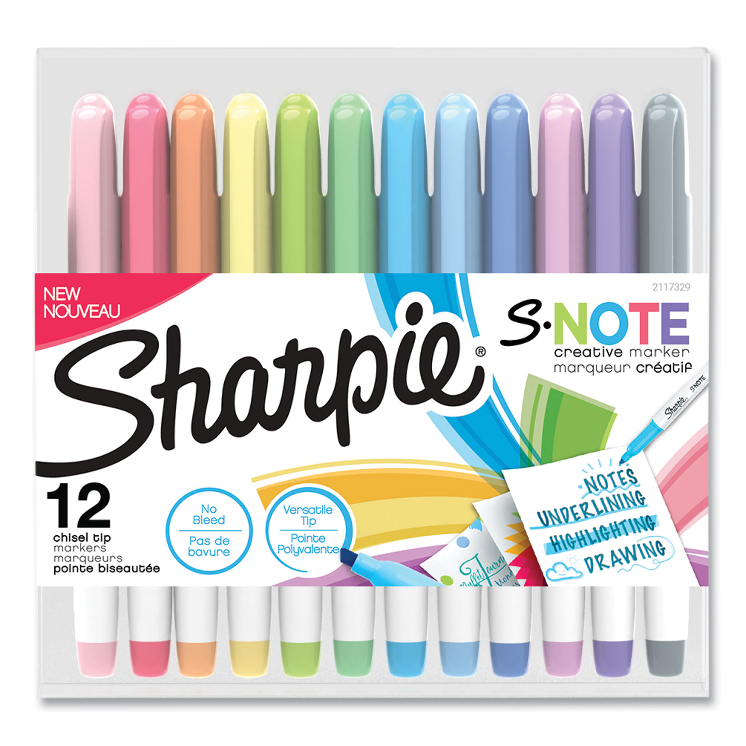 SHARPIE Permanent Markers, Brush Tip, Assorted, 12 Pack