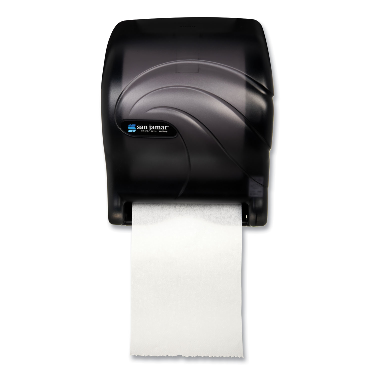 San Jamar Smart Essence Electronic Roll Towel Dispenser, Black