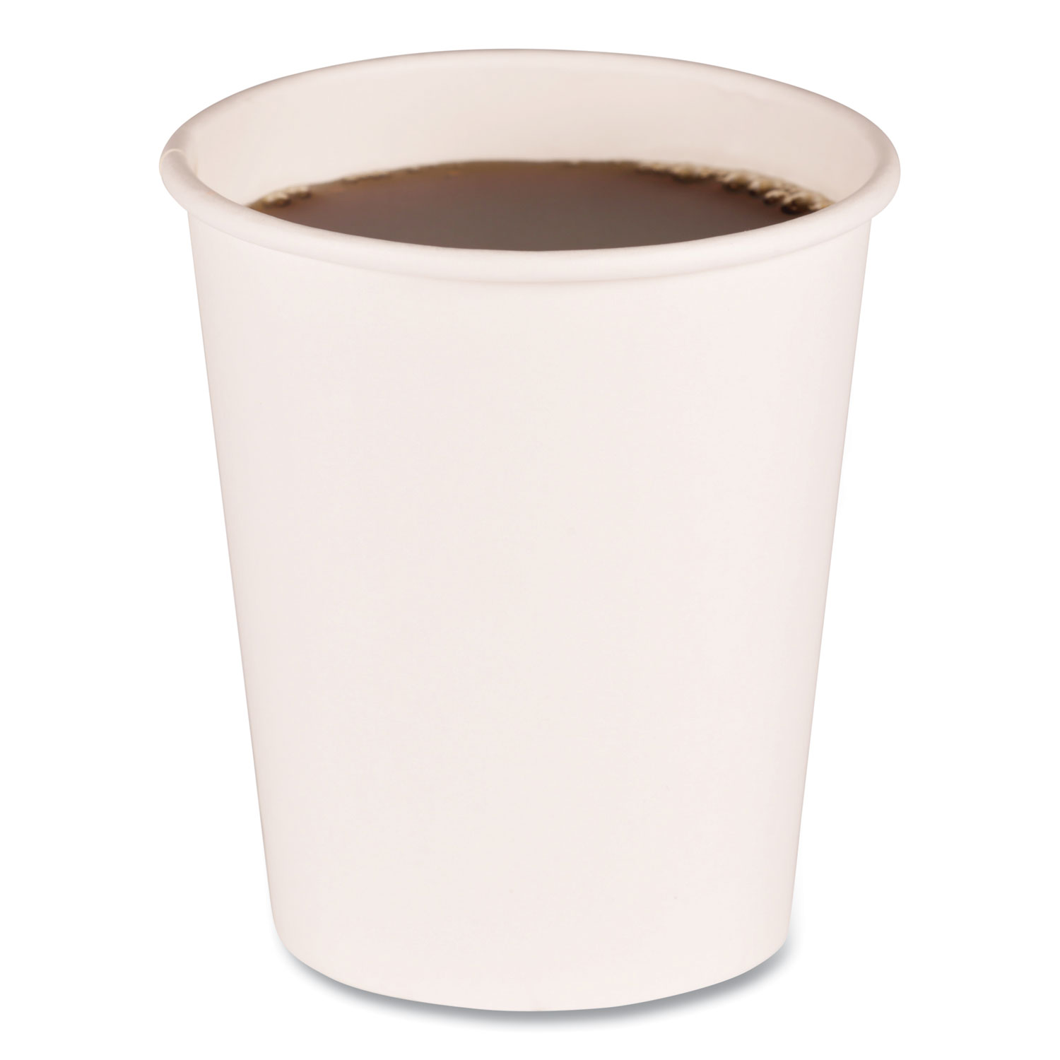 8 oz. Paper Hot Cup, Empress White / Brown Print Coffee Cups 1,000/Case