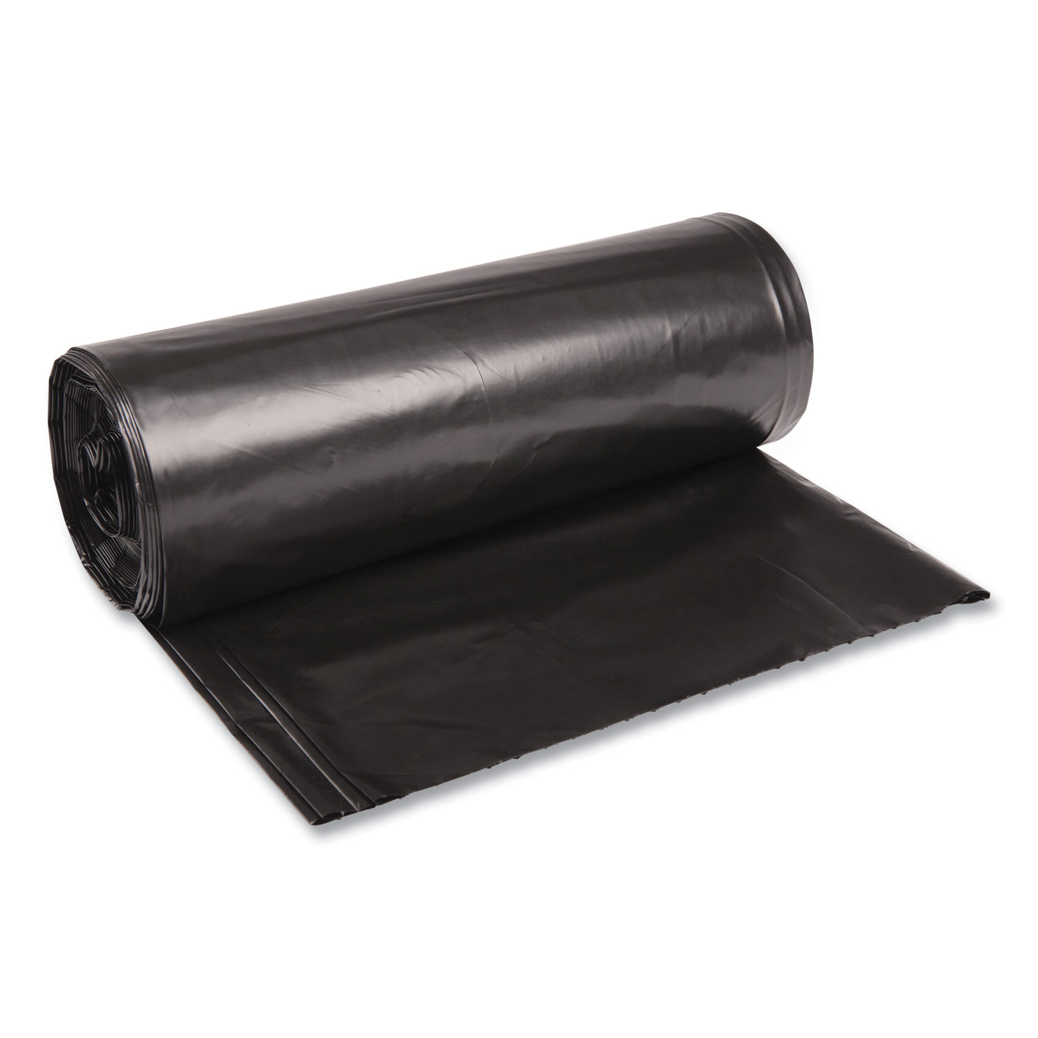 Black Low Density Can Liners, 38 x 58 in., 60 gal, 1.65 mil