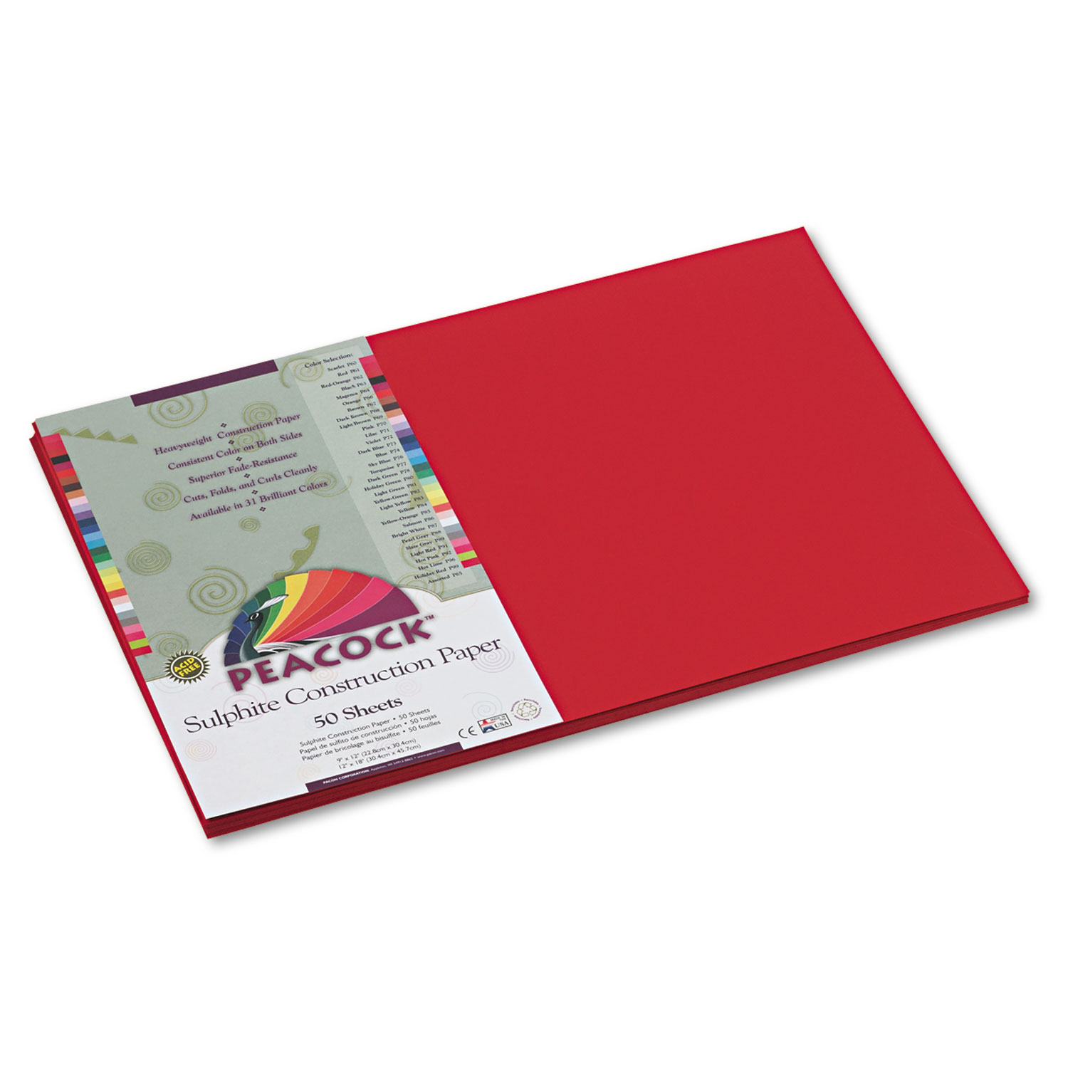 PEACOCK SULPHITE CONSTRUCTION PAPER by Pacon® PACP9912