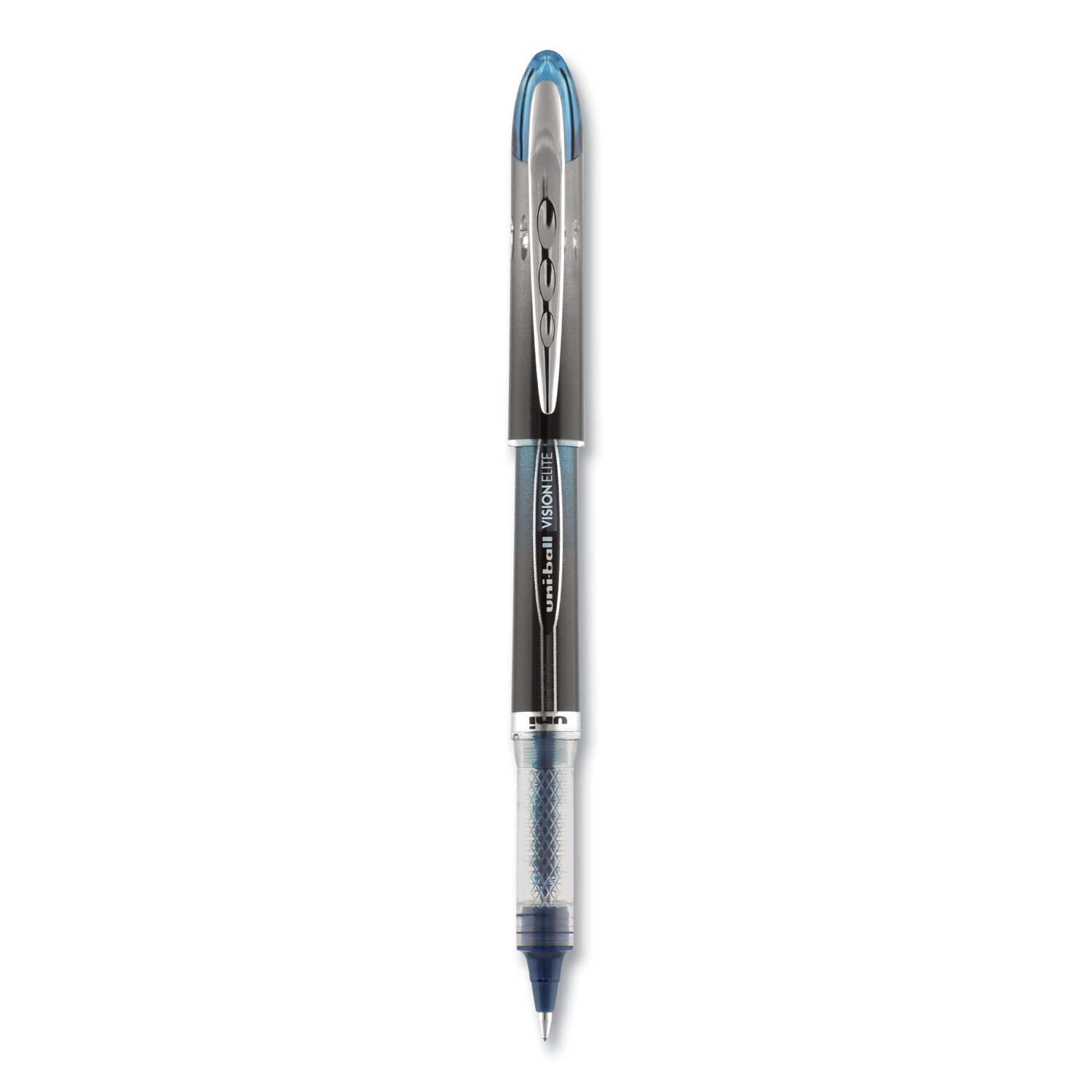 uni-ball VISION ELITE Roller Ball Stick Waterproof Pen Blue/Black Ink Super  Fine