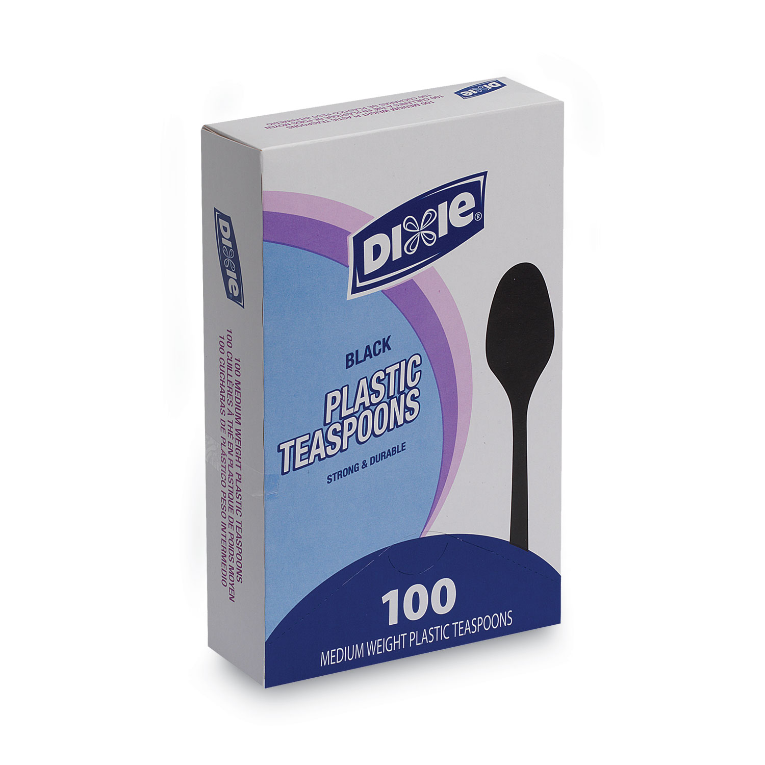 Plastic Cutlery, Heavy Mediumweight Teaspoons, Black, 100/Box Plastic Cutlery, Heavy Mediumweight Teaspoons, Black, 100/Box