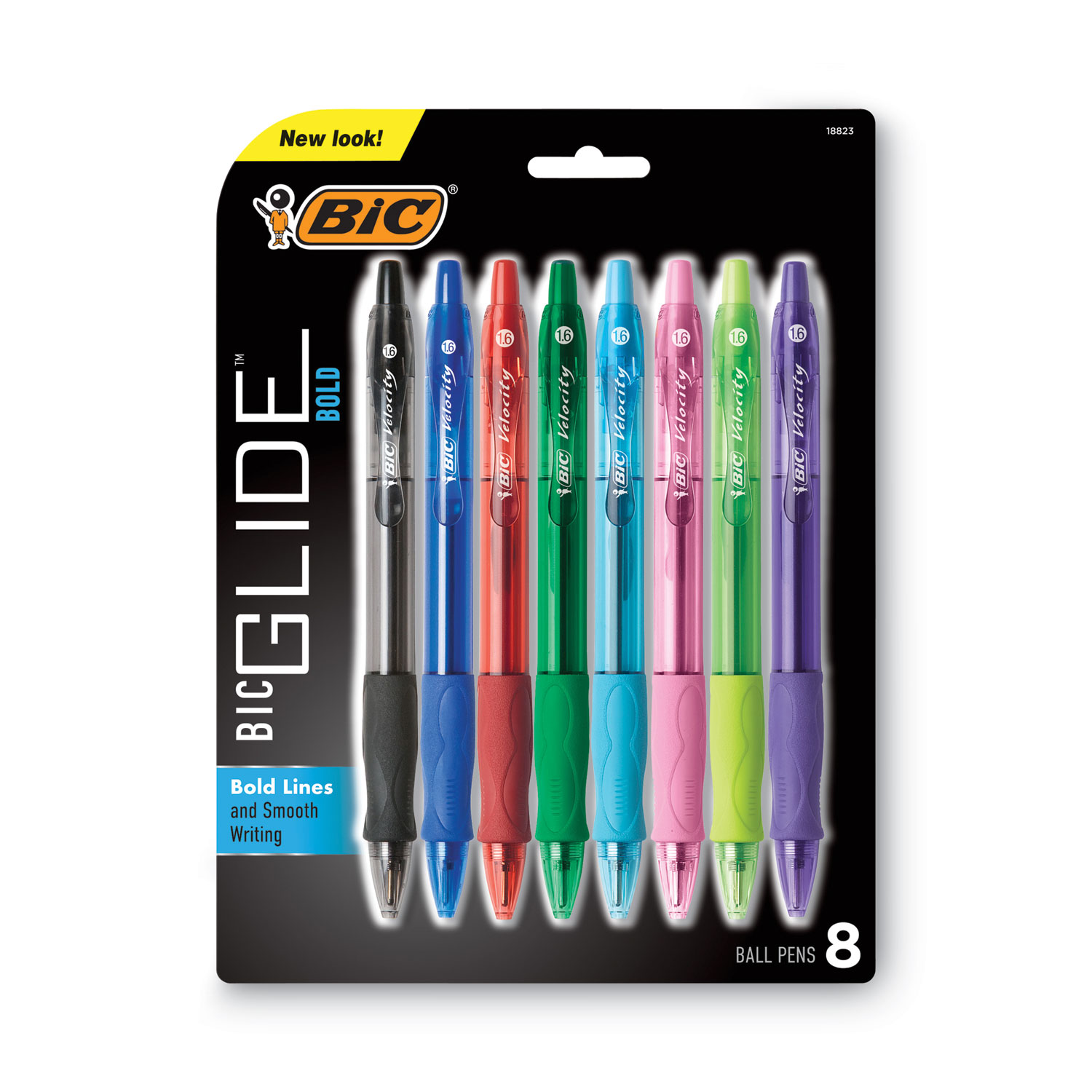 Bic Velocity Ballpoint Retractable Pen Blue Ink 1.6mm Bold Dozen