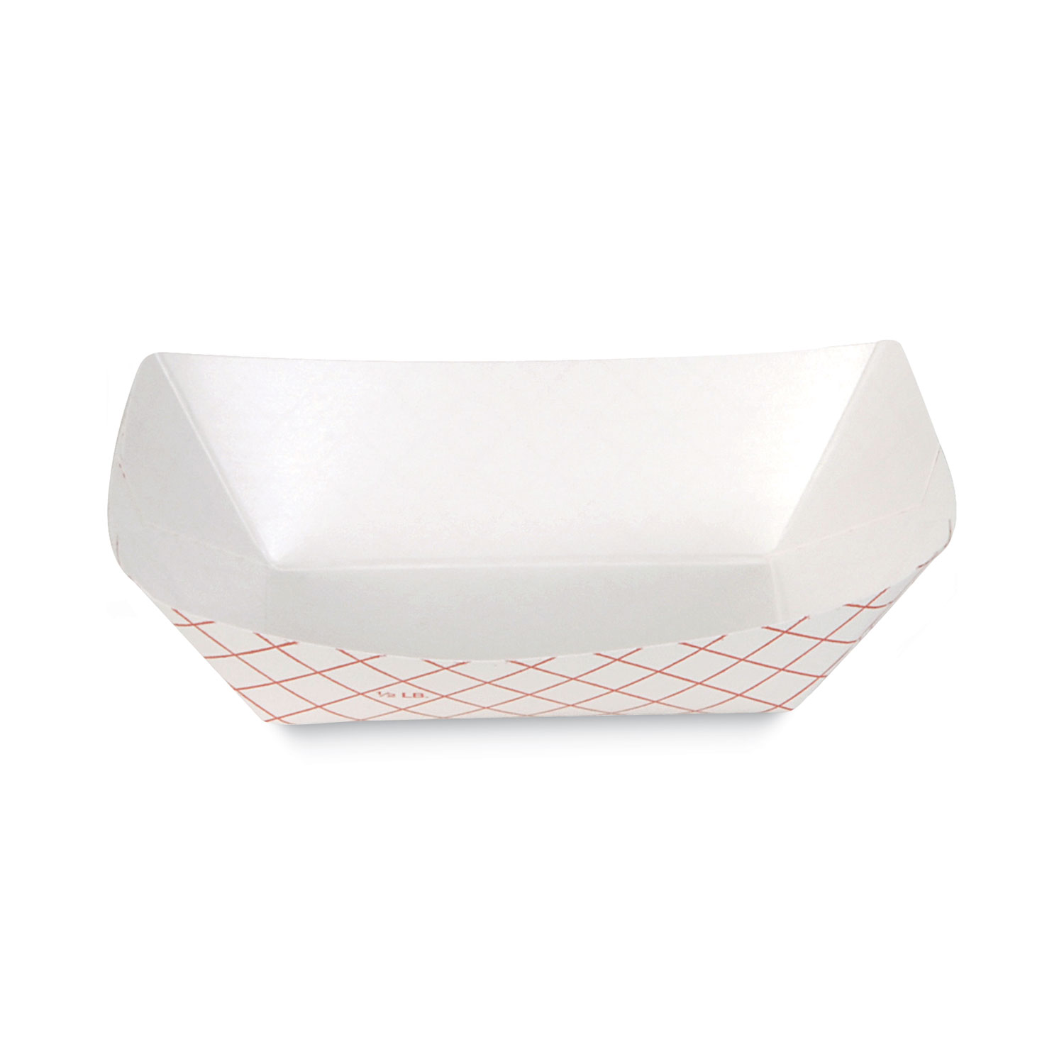Kant Leek Clay-Coated Paper Food Tray, 0.5 lb Capacity, 5.3 x 3.75 x 1.4, Red Plaid, 1,000/Carton Kant Leek Clay-Coated Paper Food Tray, 0.5 lb Capacity, 5.3 x 3.75 x 1.4, Red Plaid, 1,000/Carton