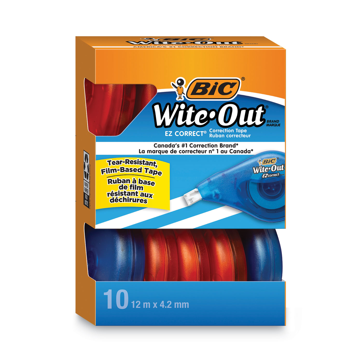 BIC Wite Out Brand EZ Correct Correction Tape 316 x 471 316 White Pack Of  10 Cartridges - ODP Business Solutions