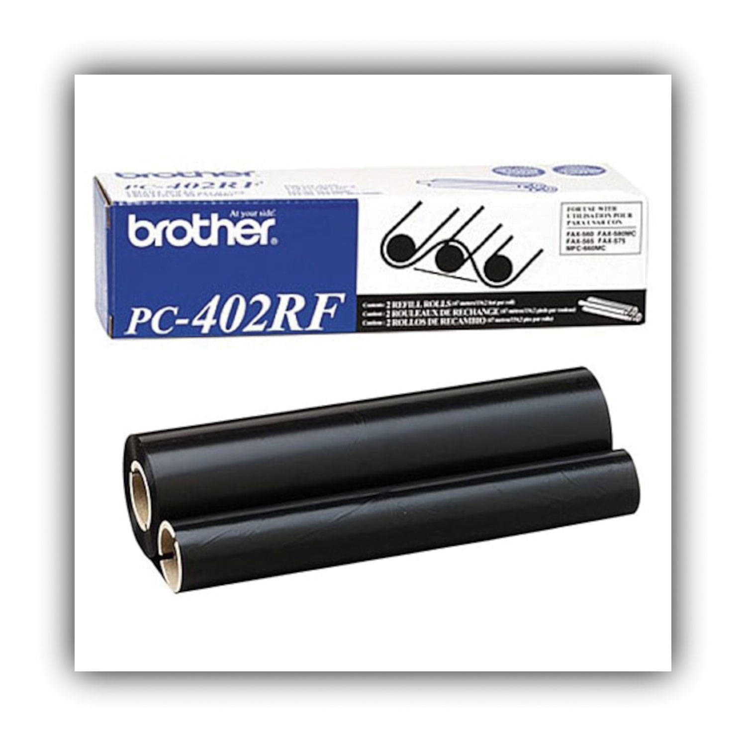 PC-402RF Thermal Transfer Refill Roll, 150 Page-Yield, Black, 2/Pack PC-402RF Thermal Transfer Refill Roll, 150 Page-Yield, Black, 2/Pack