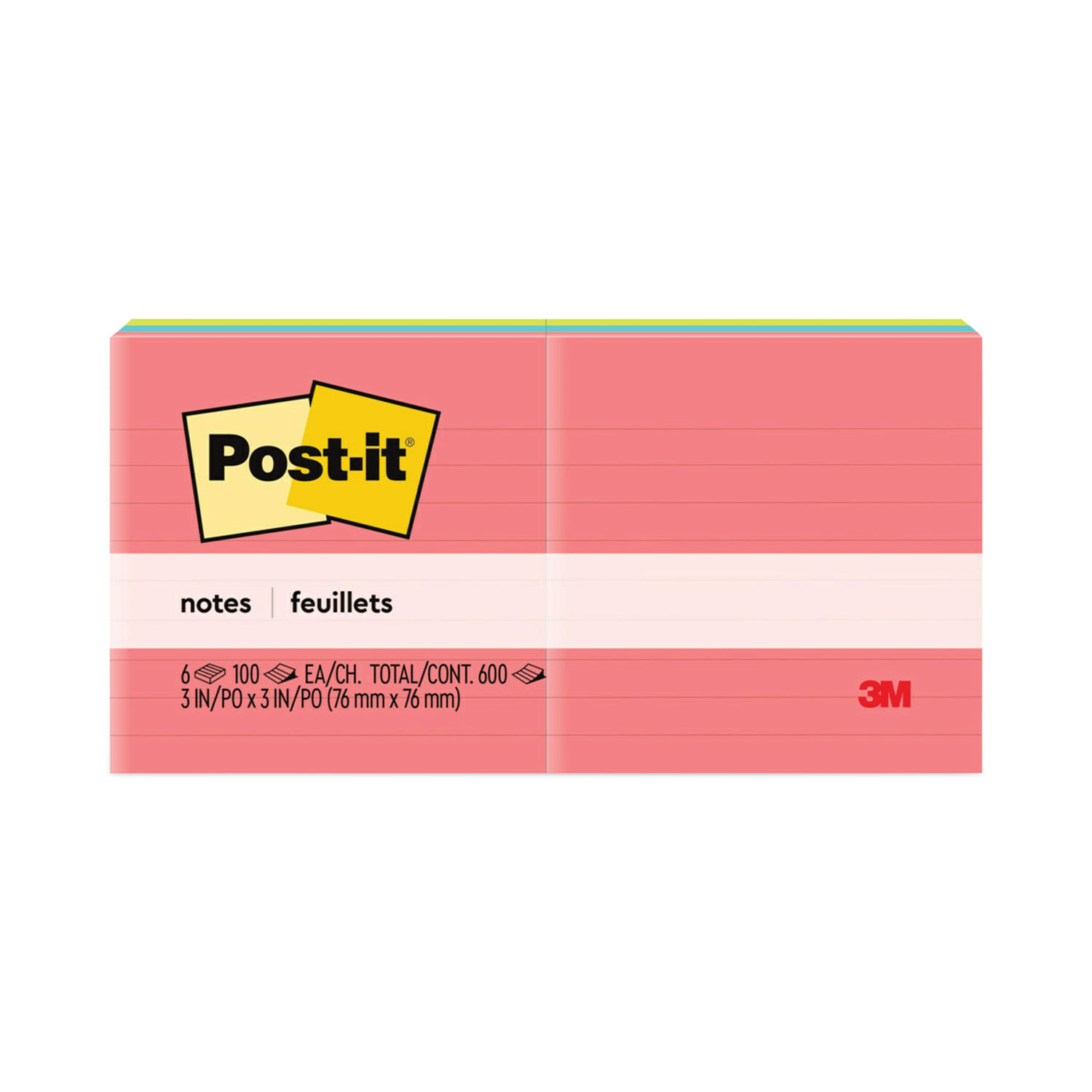 Original Pads in Poptimistic Collection Colors, Note Ruled, 3 Original Pads in Poptimistic Collection Colors, Note Ruled, 3