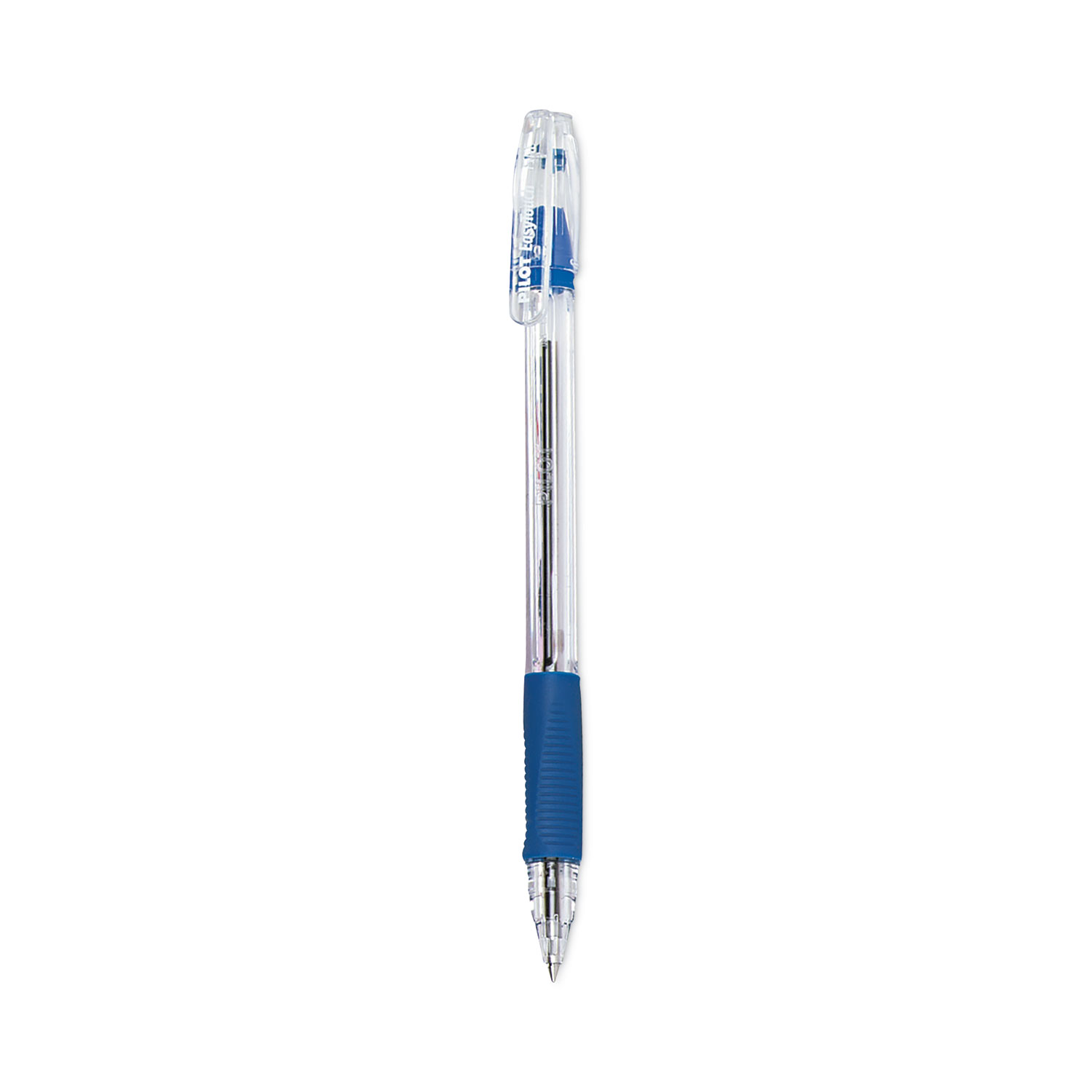 EasyTouch Ballpoint Pen, Stick, Fine 0.7 mm, Blue Ink, Clear/Blue Barrel,  Dozen