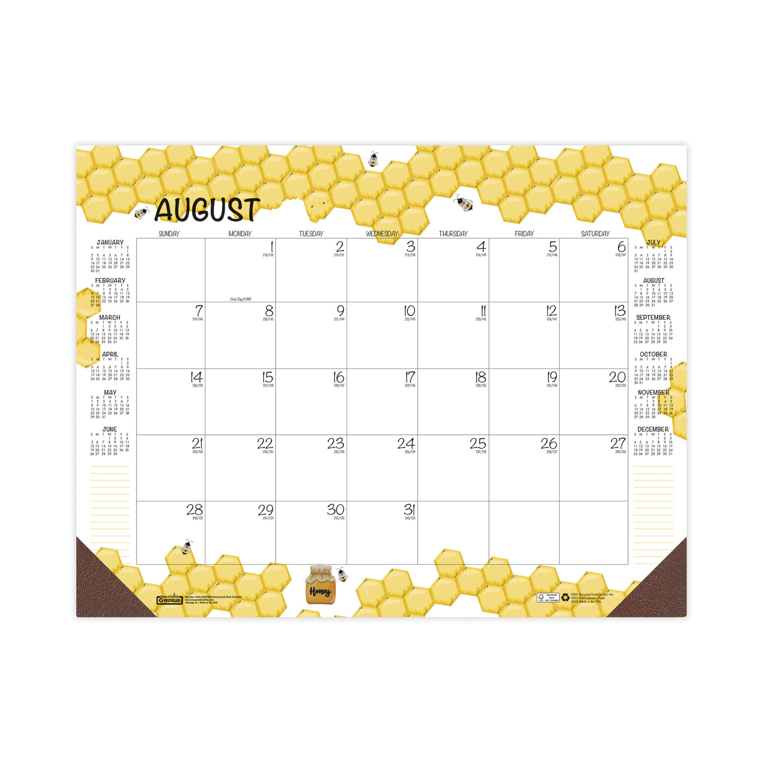 academic-year-recycled-honeycomb-desk-pad-calendar-by-house-of-doolittle-hod1565-ontimesupplies-com