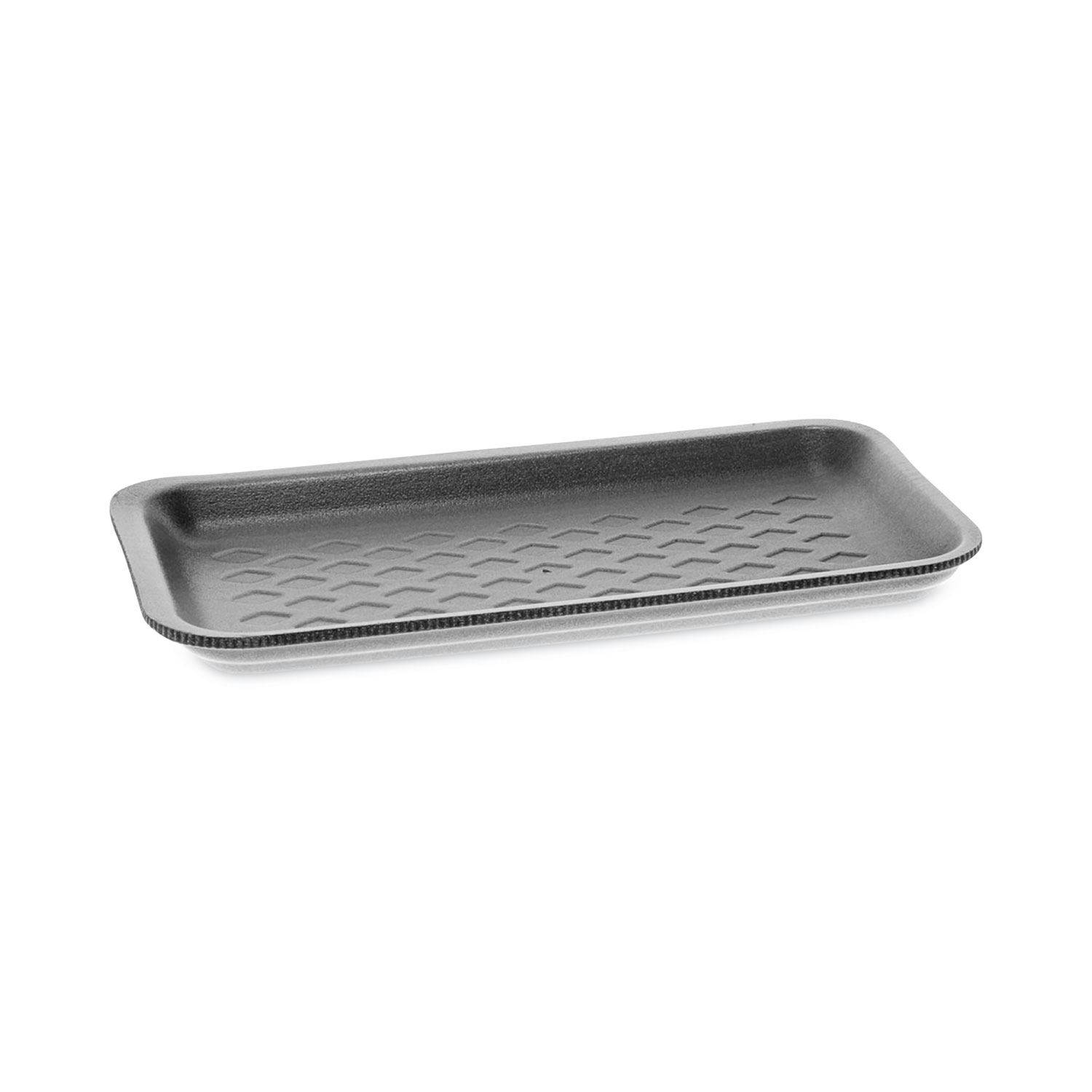 Supermarket Tray, #17S, 8.38 x 4.5 x 0.69, Black, Foam, 1,000/Carton Supermarket Tray, #17S, 8.38 x 4.5 x 0.69, Black, Foam, 1,000/Carton