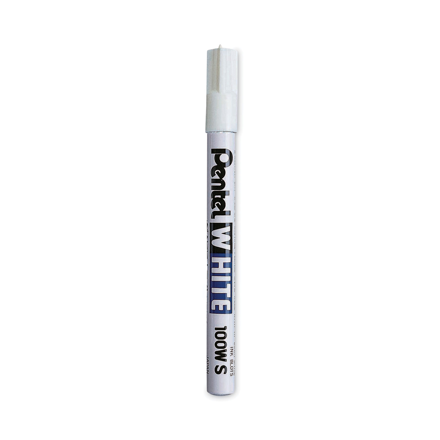 White fine tip permanent shop marker