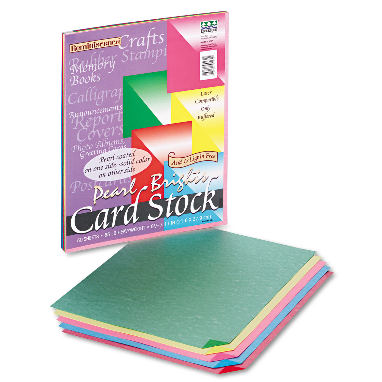 Reminiscence Card Stock, 65 lb Cover Weight, 8.5 x 11, Assorted Bright Pearl Colors, 50/Pack Reminiscence Card Stock, 65 lb Cover Weight, 8.5 x 11, Assorted Bright Pearl Colors, 50/Pack