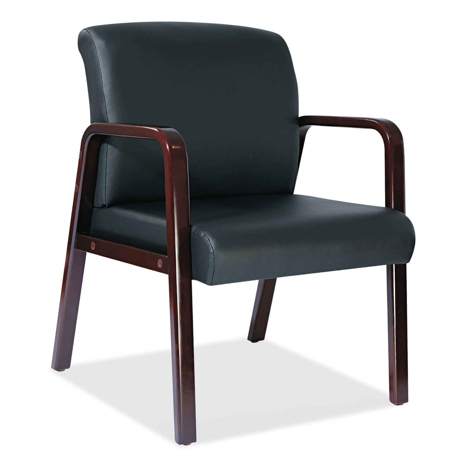 Alera Reception Lounge WL Series Guest Chair, 24.21" x 24.8" x 32.67", Black Seat, Bl