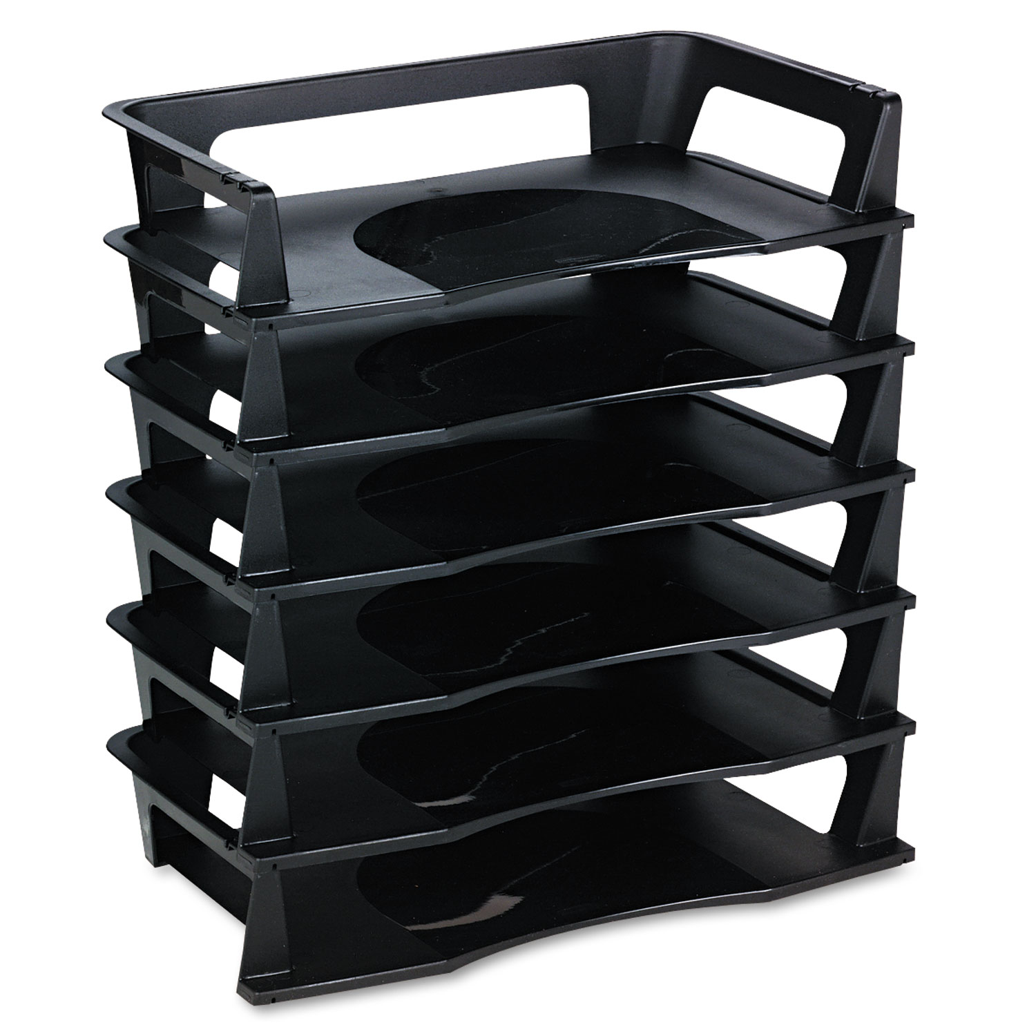 Rubbermaid Black Plastic Regeneration Letter Tray