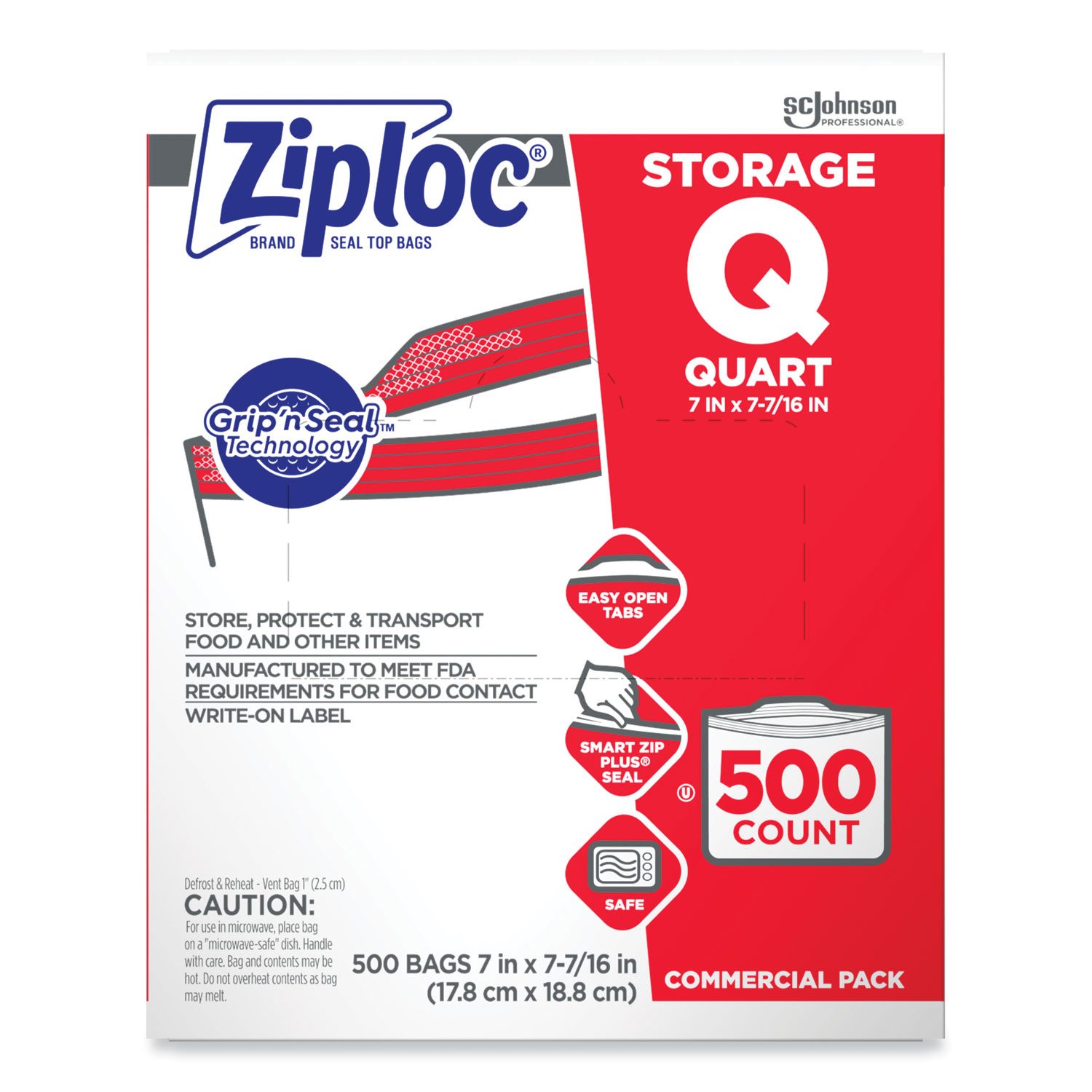 Vacuum Seal Bags, Zippered, Gal., 12-Ct.