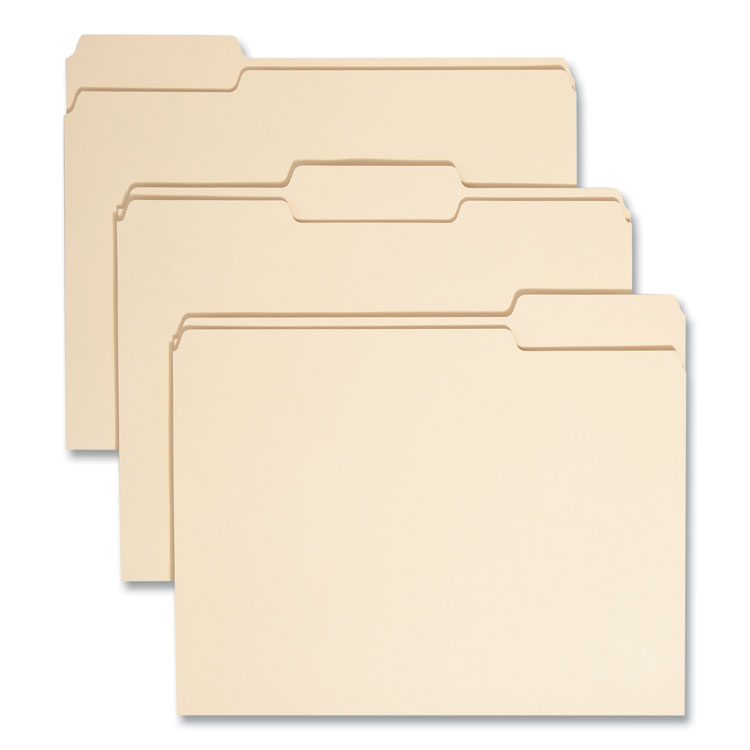 100% Recycled Manila Top Tab File Folders, 1/3-Cut Tabs: Assorted, Legal Size, 0.75 100% Recycled Manila Top Tab File Folders, 1/3-Cut Tabs: Assorted, Legal Size, 0.75