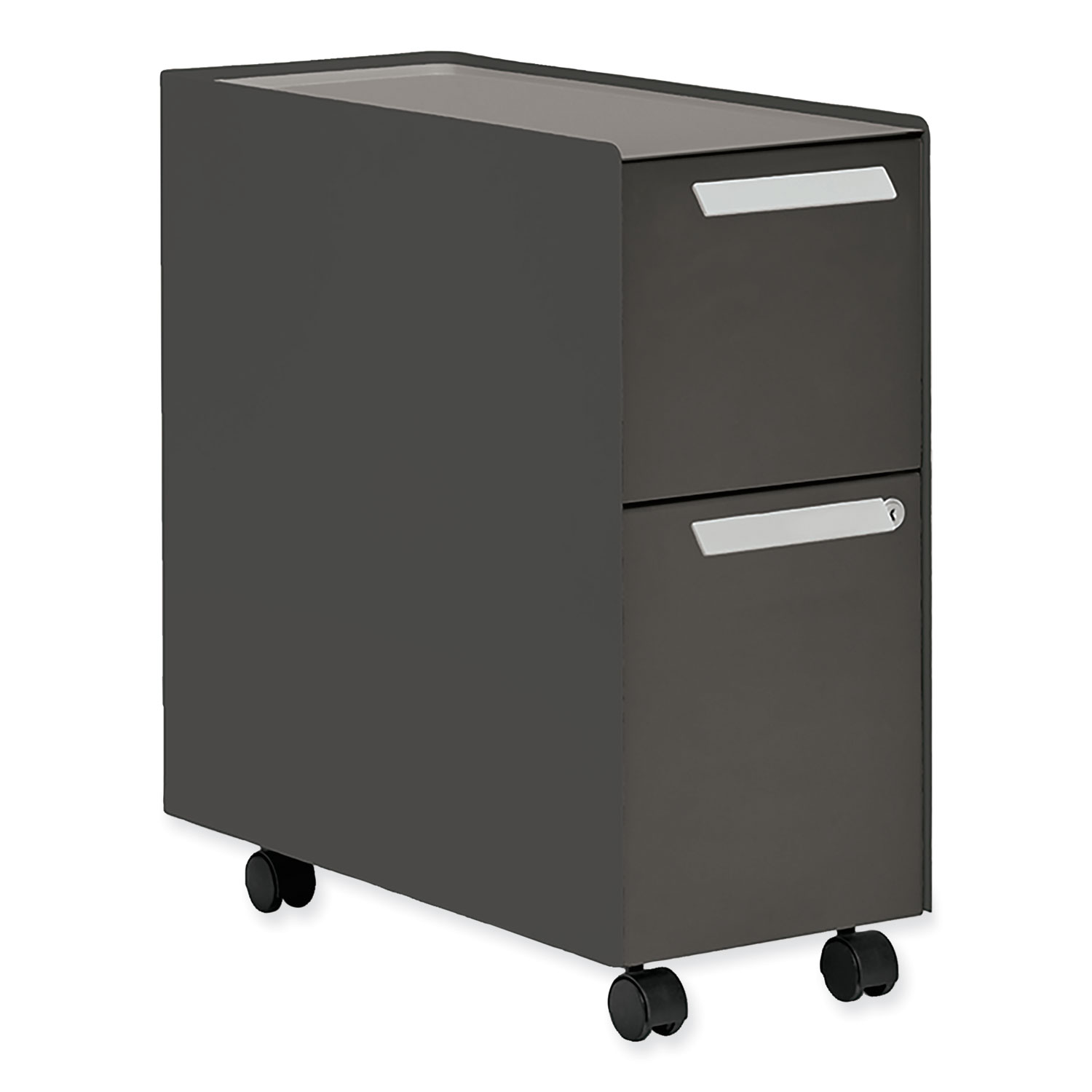 Radii 2-Drawer Mobile File Cabinet, 2 Legal/Letter-Size File Drawers, Flint, 10 Radii 2-Drawer Mobile File Cabinet, 2 Legal/Letter-Size File Drawers, Flint, 10