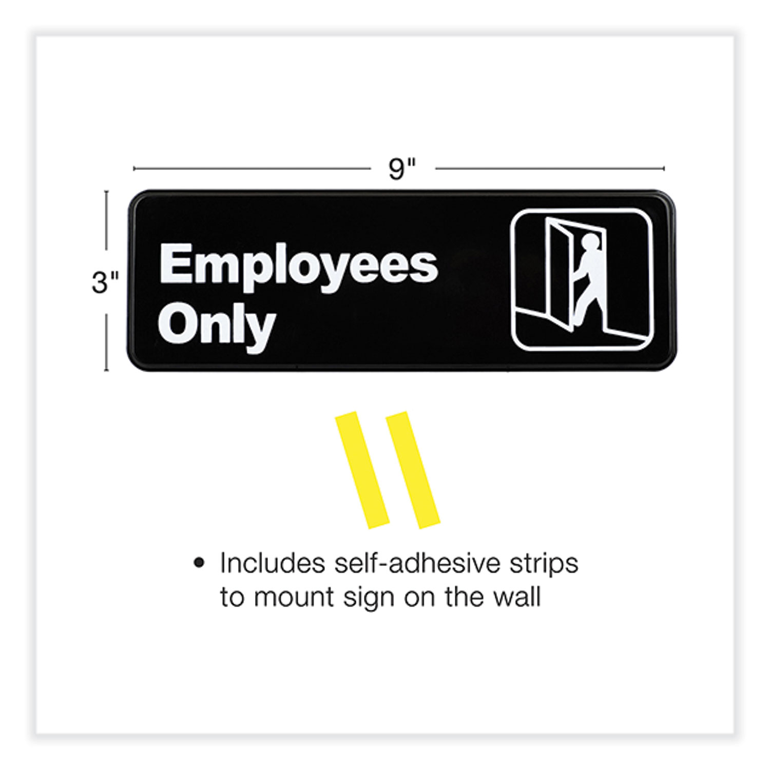 Employees Only Indoor/Outdoor Wall Sign, 9 Employees Only Indoor/Outdoor Wall Sign, 9