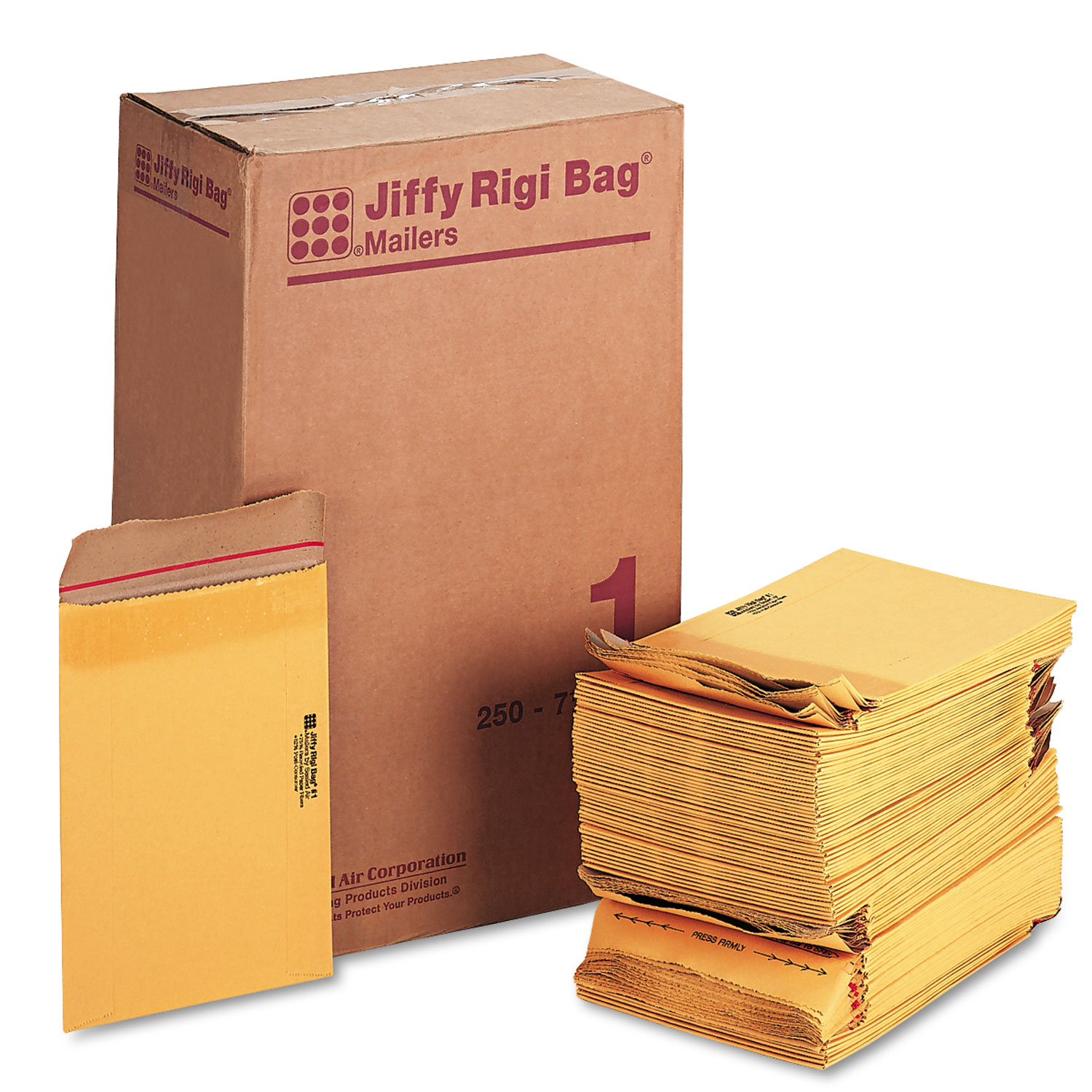 Jiffy Rigi Bag Mailer, #5, Square Flap, Self-Adhesive Closure, 10.5 x 14, Natural Kraft, 150/Carton Jiffy Rigi Bag Mailer, #5, Square Flap, Self-Adhesive Closure, 10.5 x 14, Natural Kraft, 150/Carton