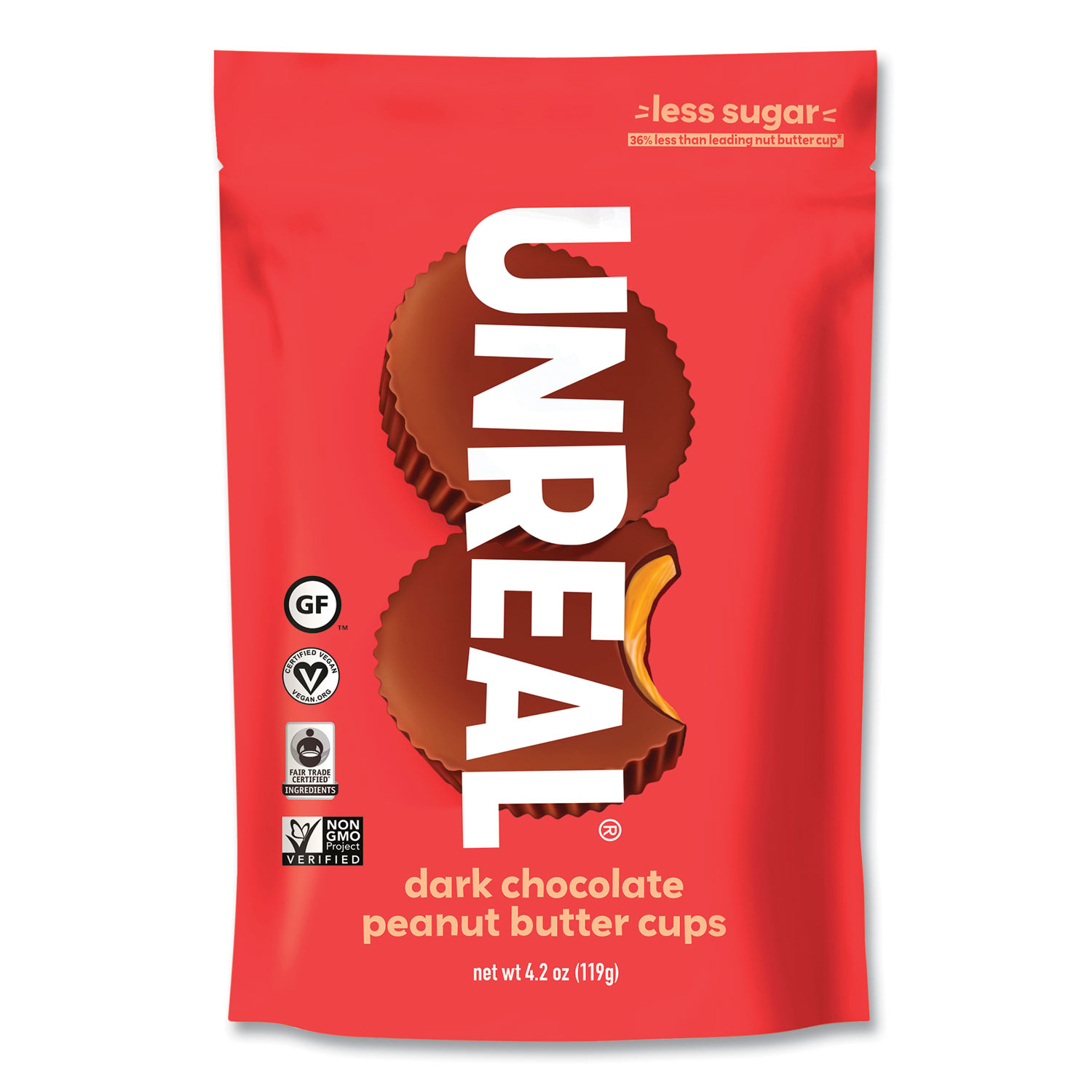 Dark Chocolate Peanut Butter Cups, 4.2 oz Bag, 2/Carton, Ships in 1-3 Business Days Dark Chocolate Peanut Butter Cups, 4.2 oz Bag, 2/Carton, Ships in 1-3 Business Days