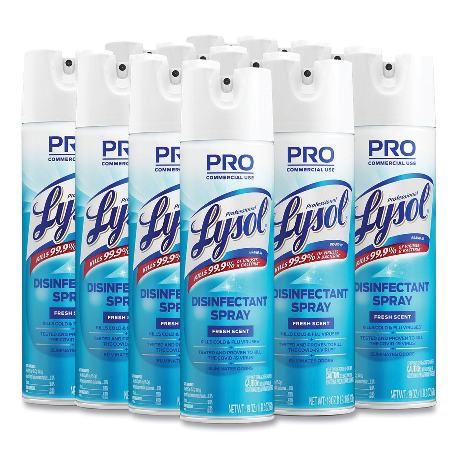 Lysol - Spray desinfectante profesional RAC04675CT, fresco, 228oz (12X19oz)
