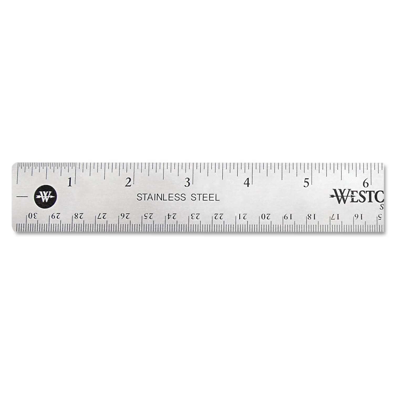 Westcott Stainless Steel Ruler 12 30cm - Office Depot