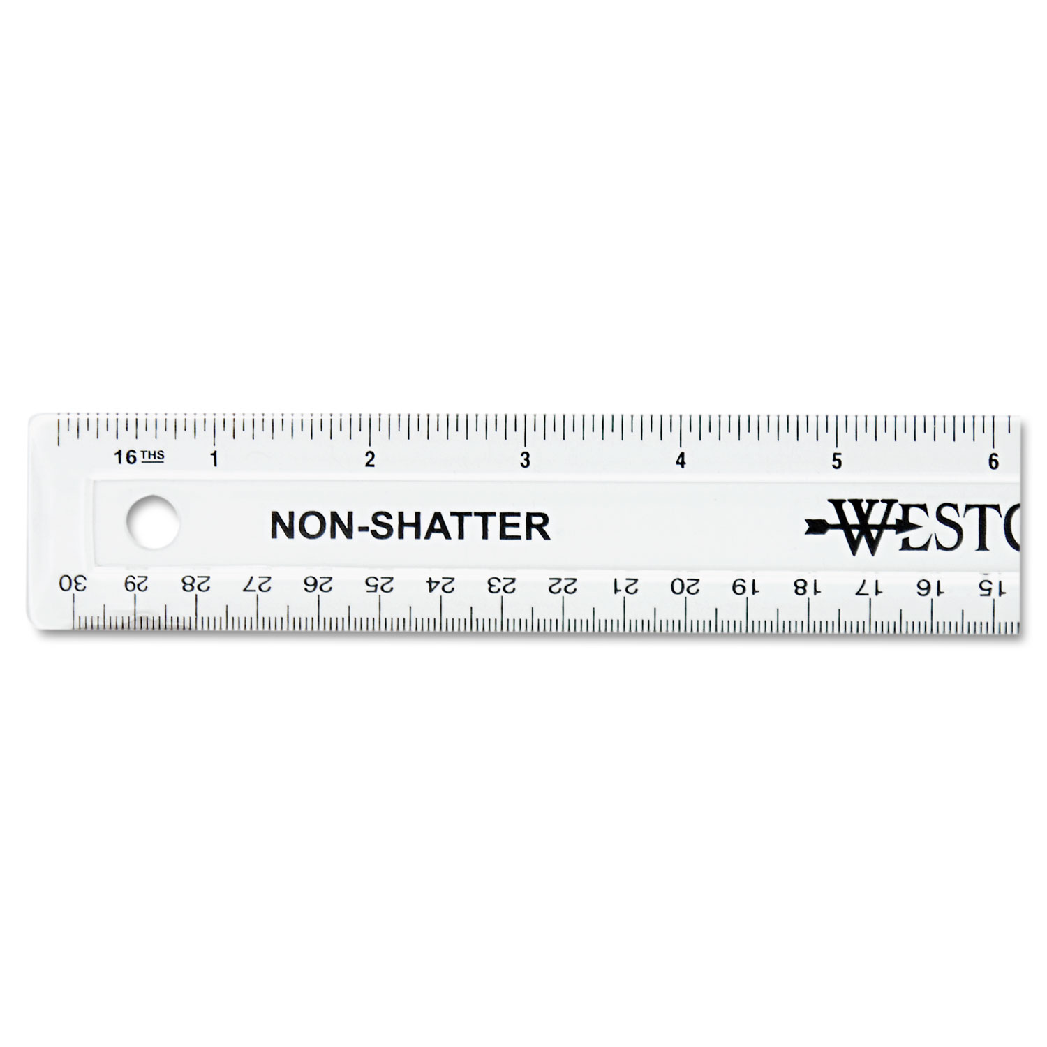 Universal Clear Plastic Ruler, Standard-metric, 12