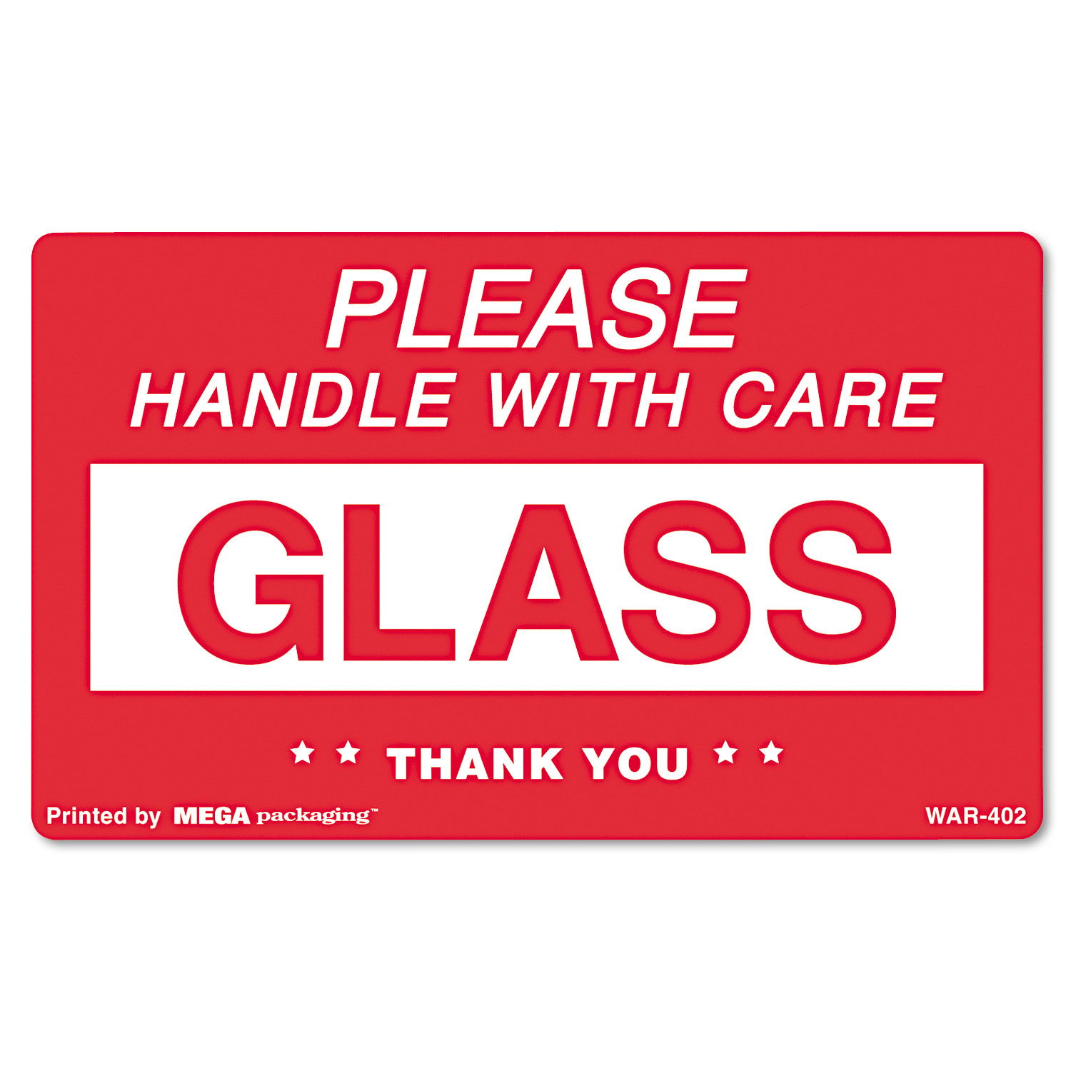 Universal® Printed Message Self-Adhesive Shipping Labels, FRAGILE Handle  with Care, 3 x 5, Red/Clear, 500/Roll