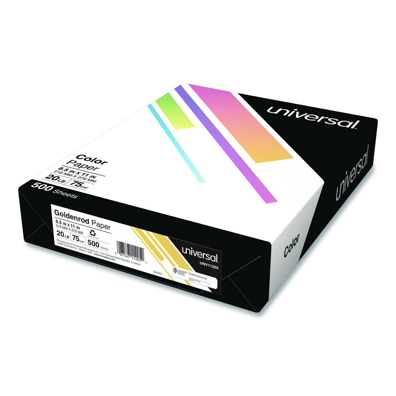 Deluxe Colored Paper, 20 lb Bond Weight, 8.5 x 11, Goldenrod, 500 Sheets/Ream, 10 Reams/Carton Deluxe Colored Paper, 20 lb Bond Weight, 8.5 x 11, Goldenrod, 500 Sheets/Ream, 10 Reams/Carton