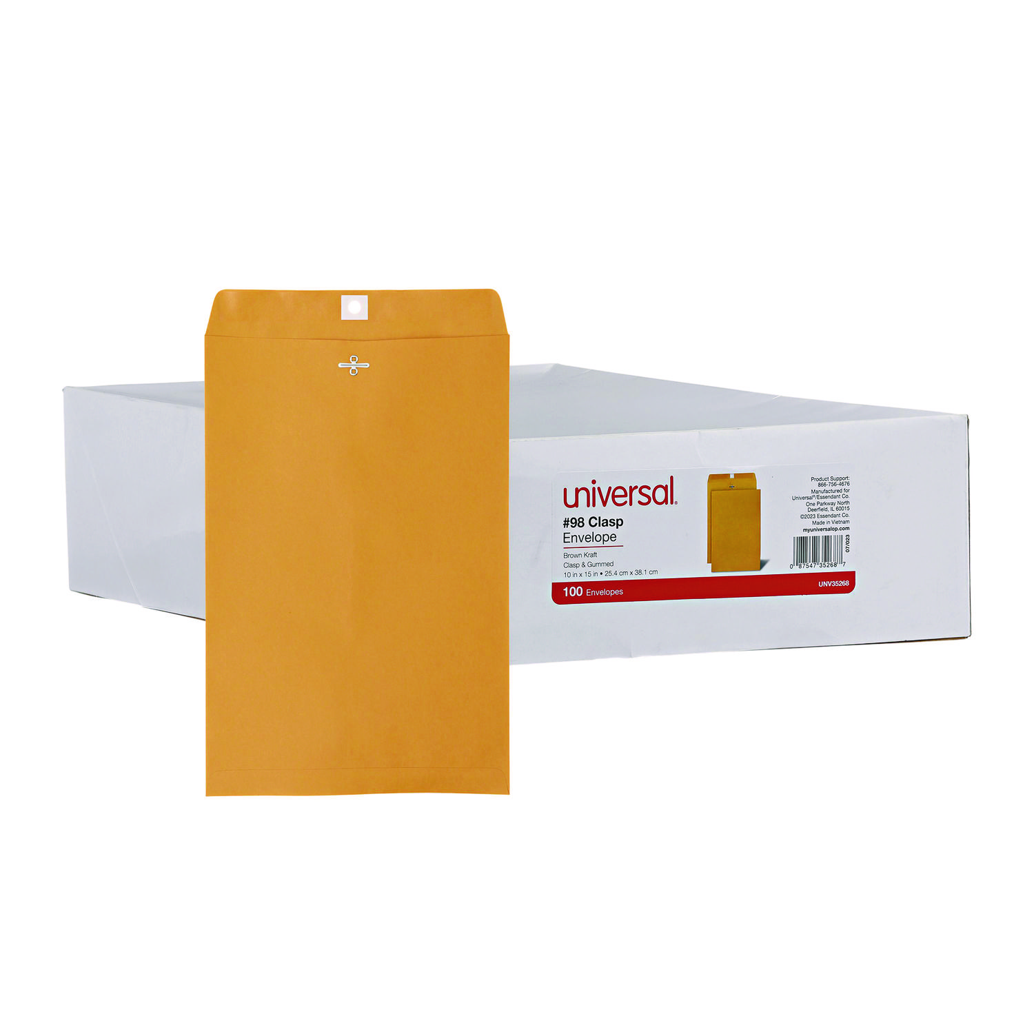 Kraft Clasp Envelope by Universal® UNV35268 | OnTimeSupplies.com