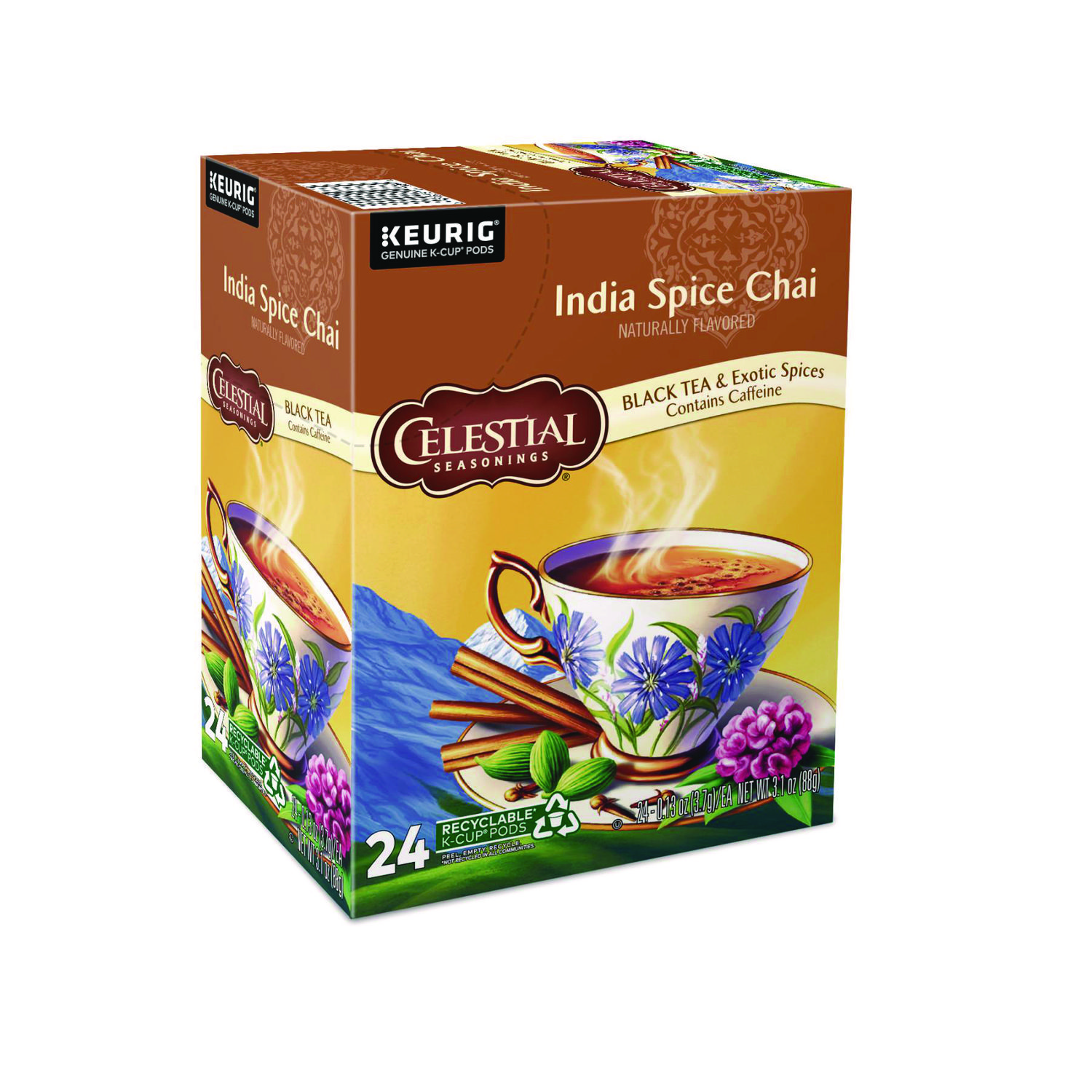 India Spice Chai Tea K-Cups, 96/Carton India Spice Chai Tea K-Cups, 96/Carton