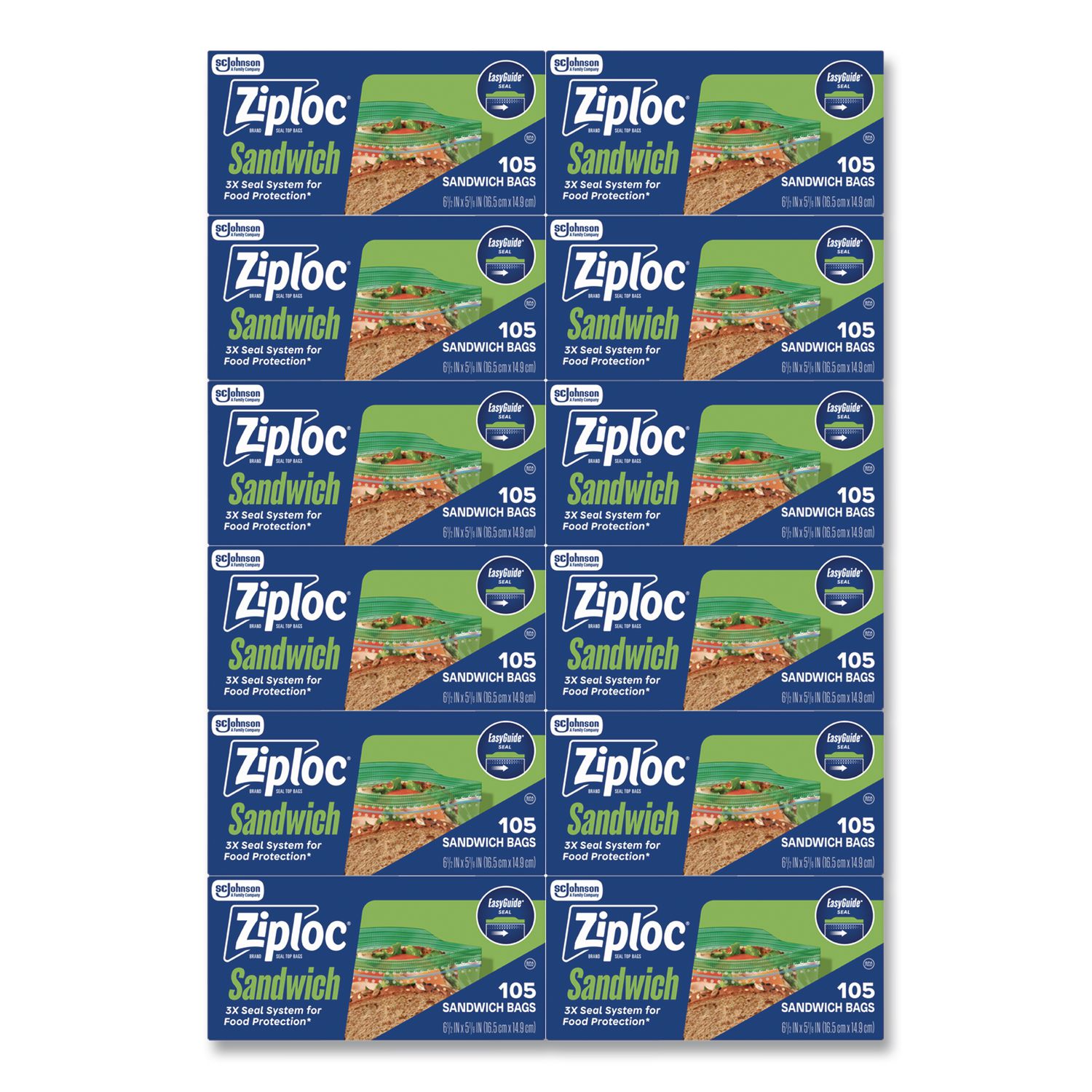 Resealable Sandwich Bags by Ziploc® SJN383211 | OnTimeSupplies.com