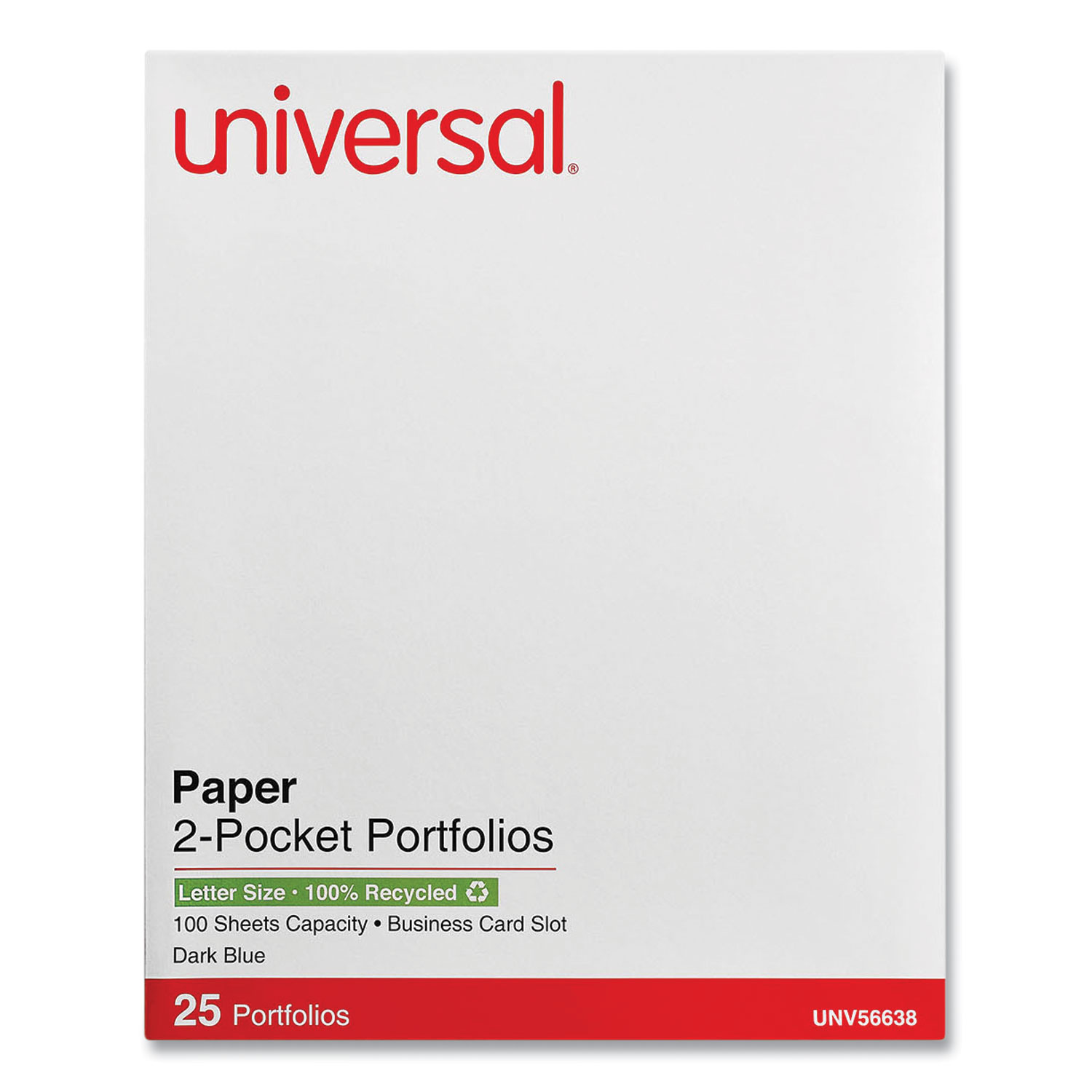 UNV56638 Two Pocket Folders by Universal | OnTimeSupplies.com
