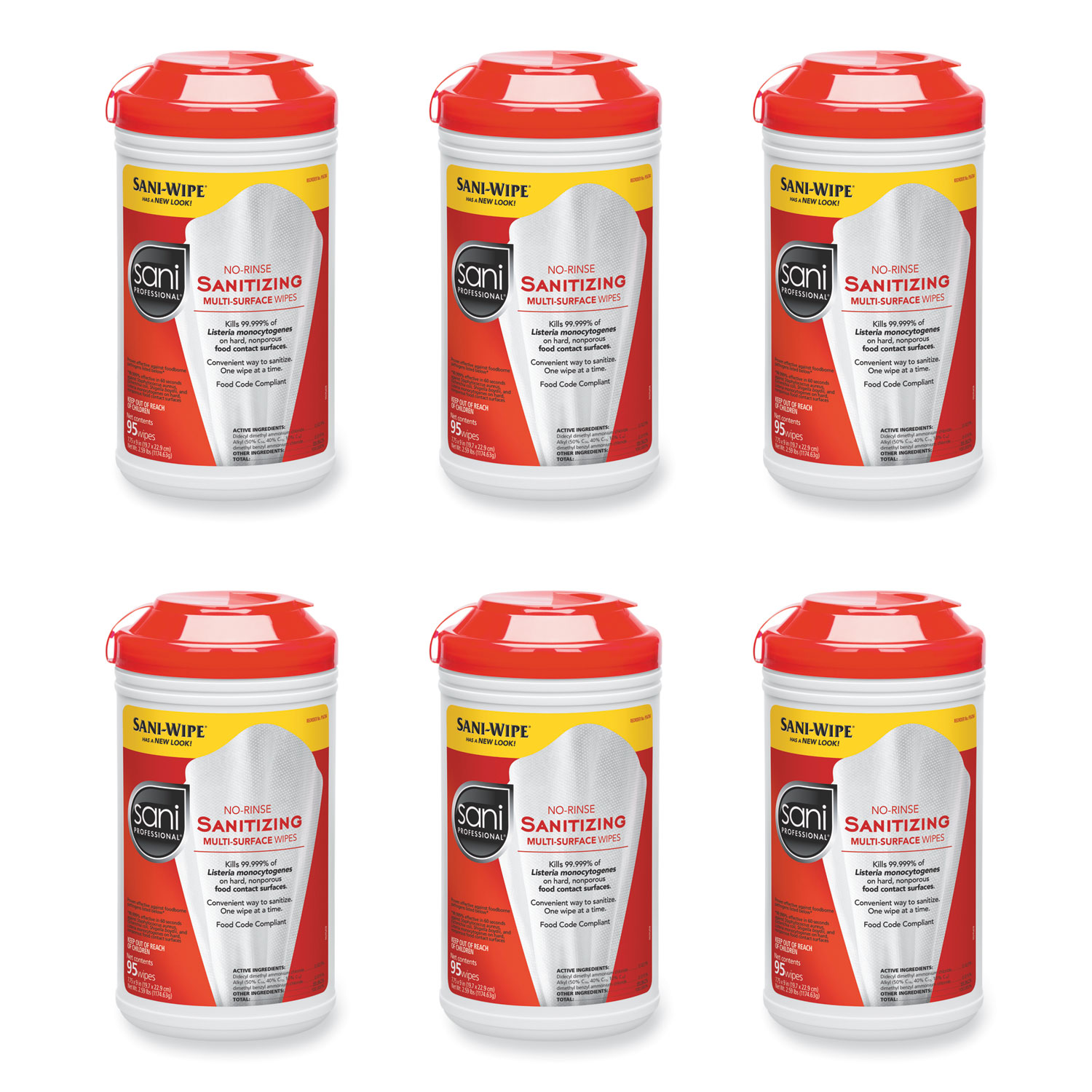 No-Rinse Sanitizing Multi-Surface Wipes by Sani Professional