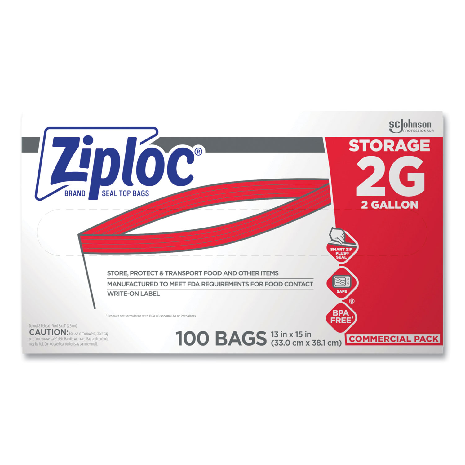 Ipショット☆20袋 Double Zipper Storage Bags by Ziploc® SJN682253 | OnTimeSupplies.com