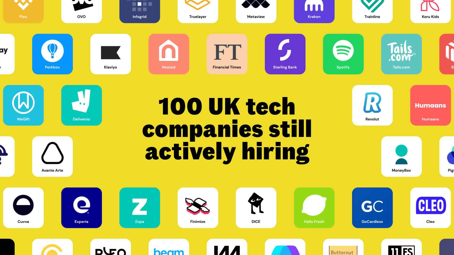 100 UK tech companies still actively hiring