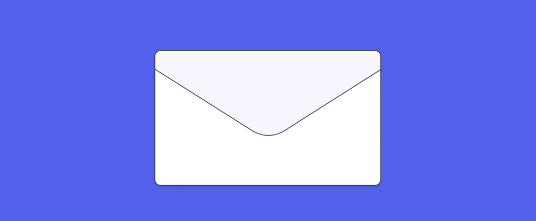 Envelope with purple background