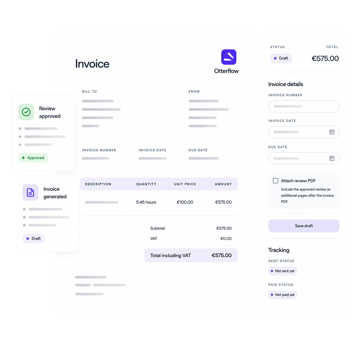 Otterflow invoice dashboard preview