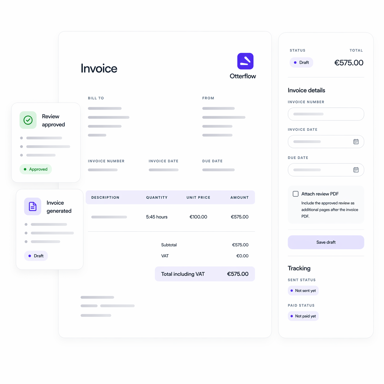 Otterflow invoice dashboard preview