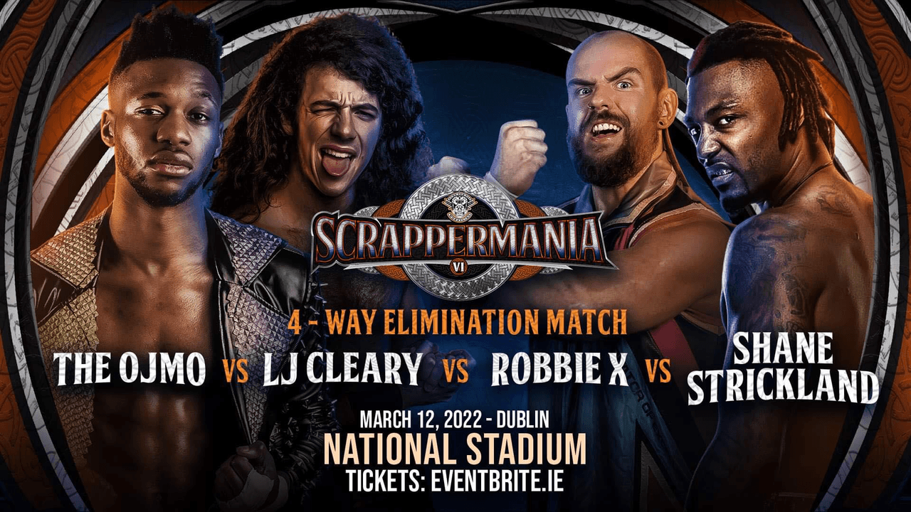 FREE MATCH | Swerve Strickland vs LJ Cleary vs Michael Oku vs Robbie X -
Scrappermania 6