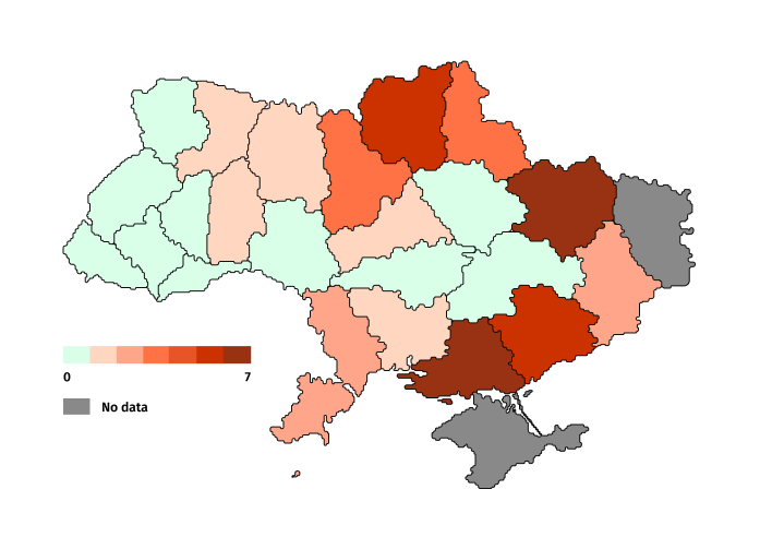 Зруйновані ферми, згідно з даними телефонного опитування та згадок в медіа / Об’єднана карта