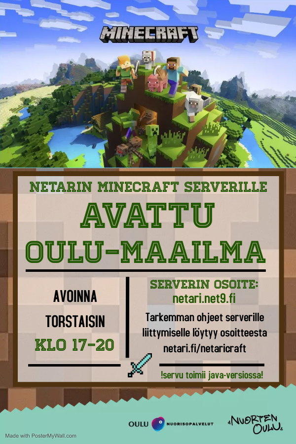 minecraft serverin mainos