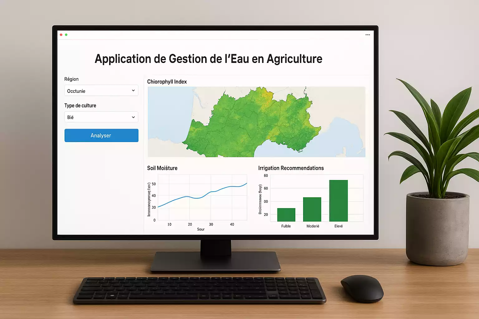 Application de Gestion de l'Eau en Agriculture
