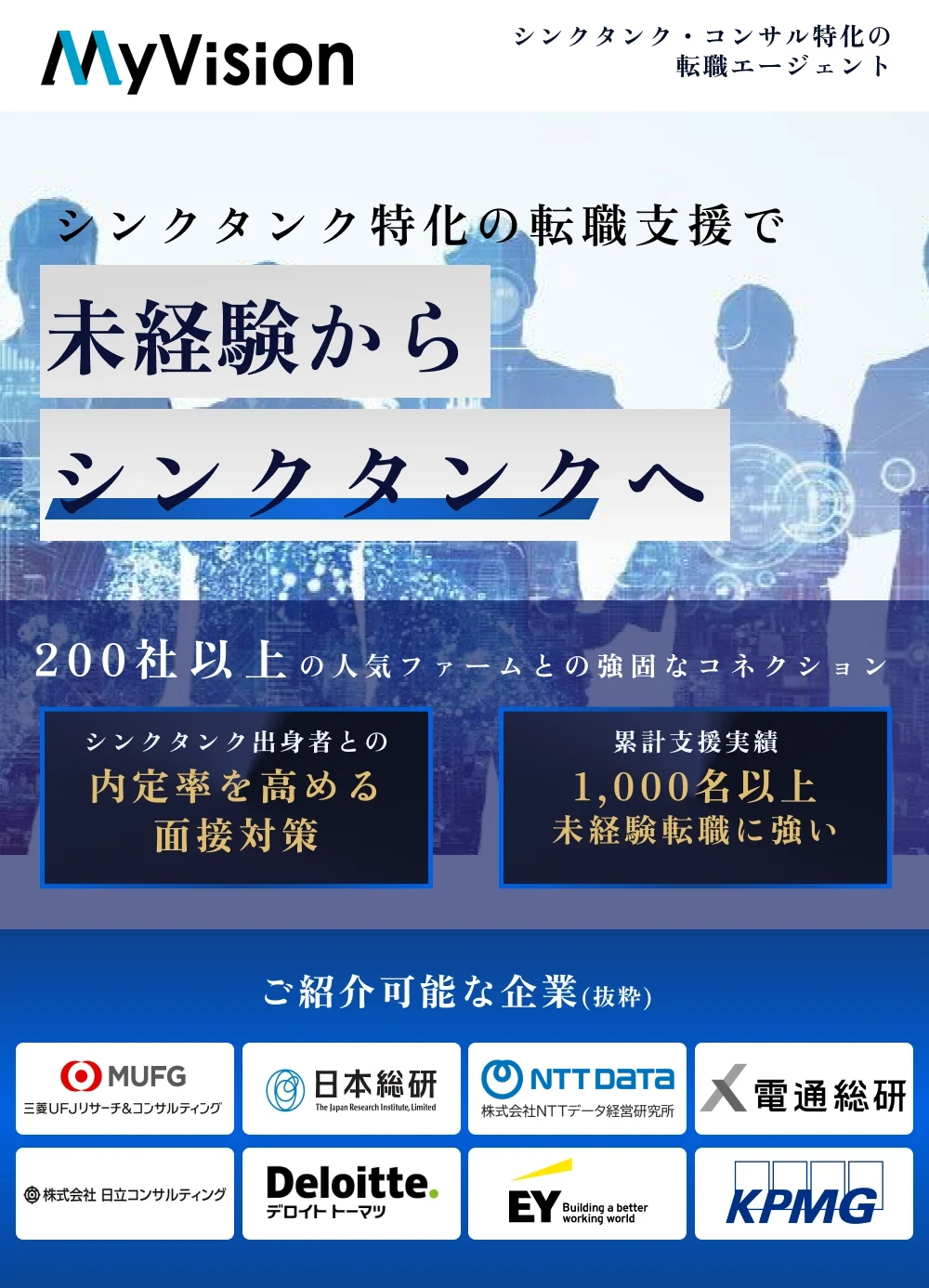 シンクタンク・コンサル転職特化のエージェント 人気コンサル企業のロゴ MURC 日本総研 船井総研 BIG4