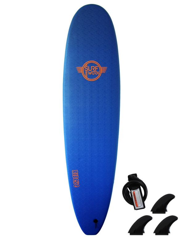 Surfworx Ribeye Mini Mal soft surfboard 7ft 0 - Navy Surfworx Ribeye Mini Mal soft surfboard 7ft 0 - Navy