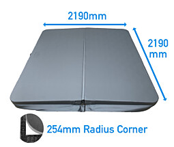 2.19 Metre (86.25'') Square Hot Tub Cover (Grey)