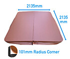 2.135 Metre (84'') Square Hot Tub Cover (Brown)