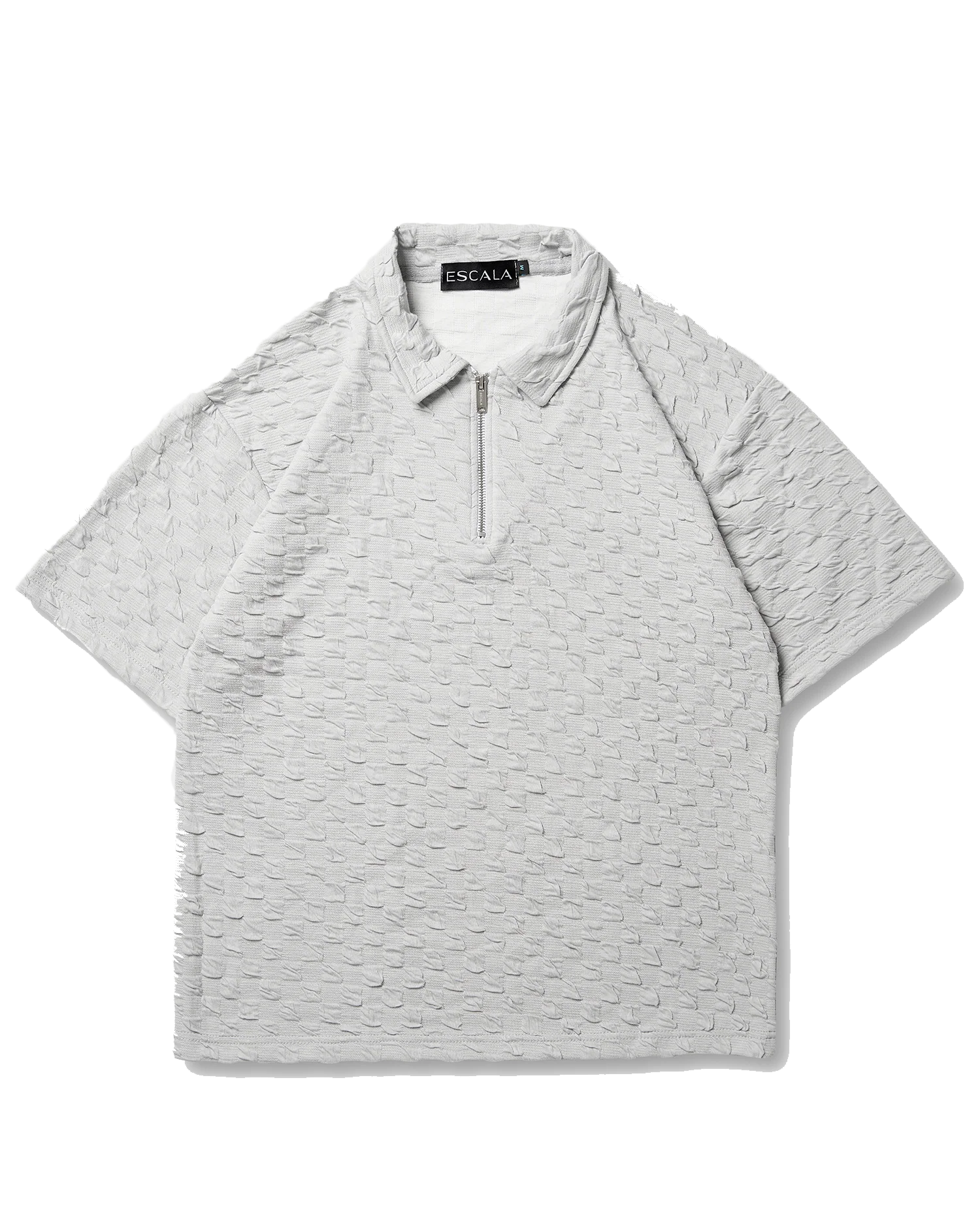 Textured Gray Polo